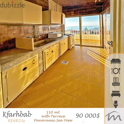 Kfarehbab | 110m² Chalet with a Terrace | Perfect Airbnb Investment