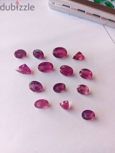 natural rubellite tourmaline 35.75 ct parcel