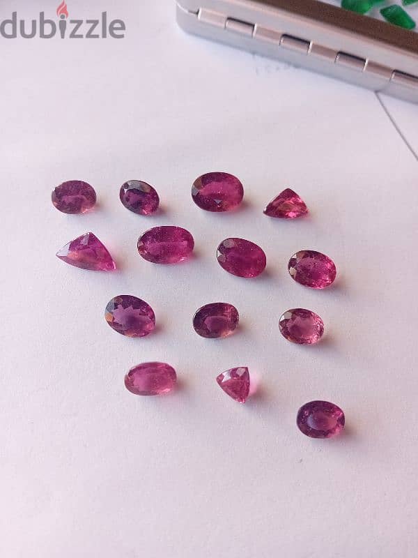 natural rubellite tourmaline 35.75 ct parcel 0