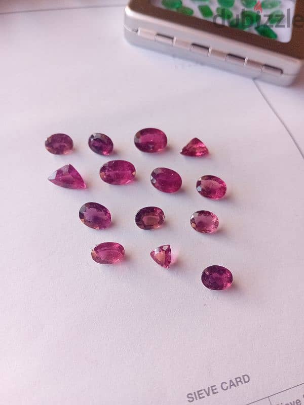 natural rubellite tourmaline 35.75 ct parcel 1