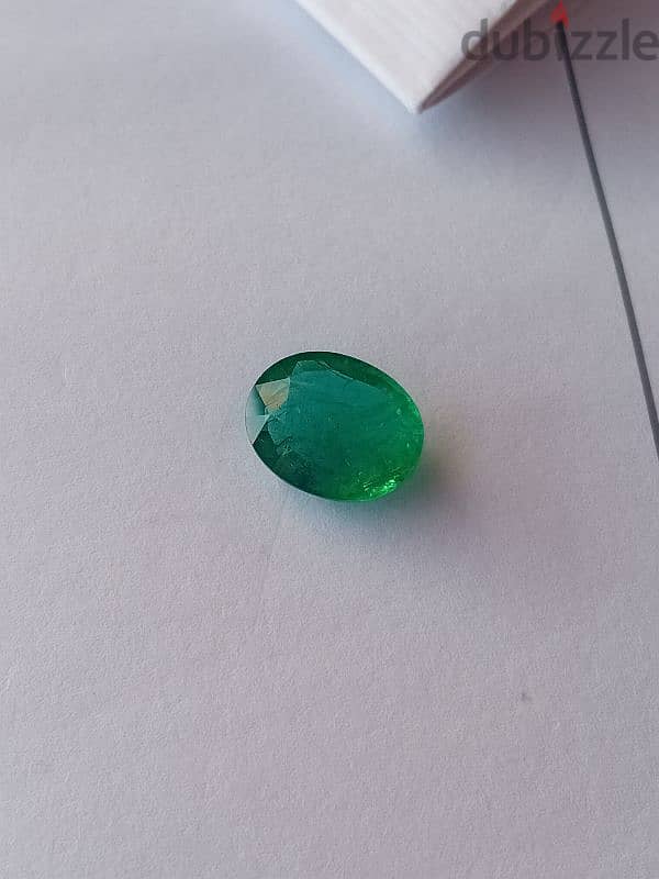 certified emerald 6.09 ct oval zambian 0