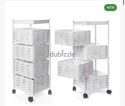 4-tier metal kitchen storage