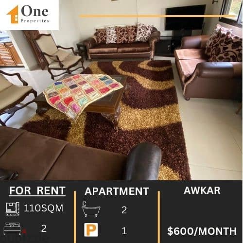 FURNISHED APARTMENT FOR RENT IN AWKAR 0