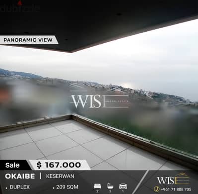 209 SQM Duplex for SALE in Okaibe - Keserwan!