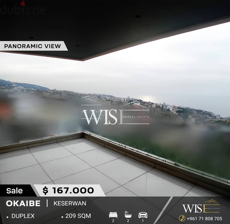 209 SQM Duplex for SALE in Okaibe - Keserwan! 0