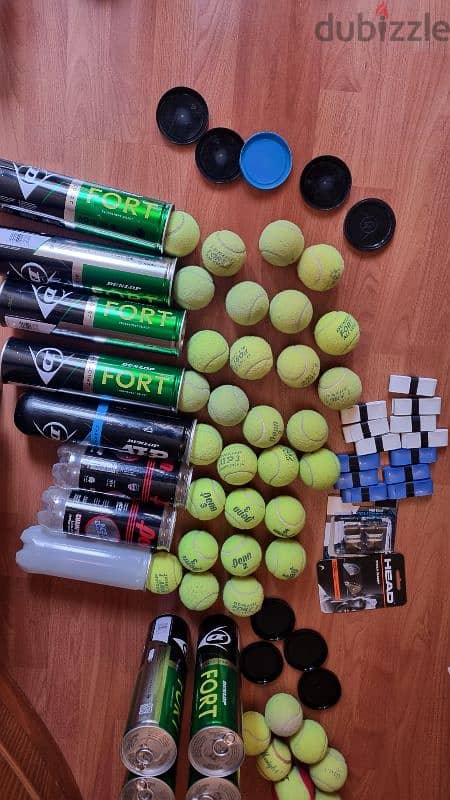 bargain price tennis balls + grips new and used 7