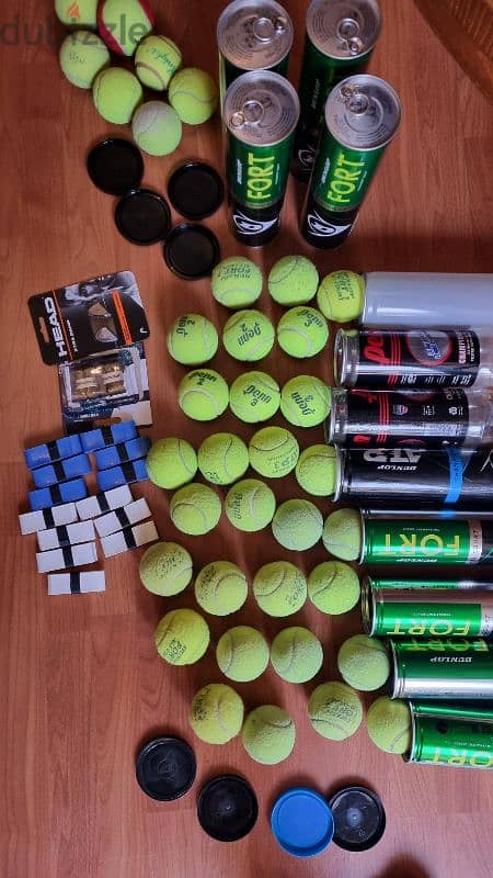 bargain price tennis balls + grips new and used 8