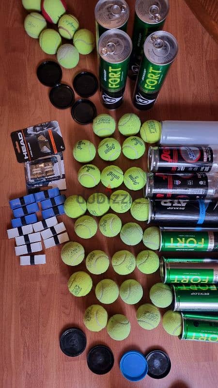 bargain price tennis balls + grips new and used 9