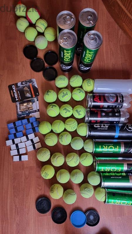 bargain price tennis balls + grips new and used 10