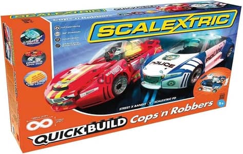 scalextric cops & robbers race track set