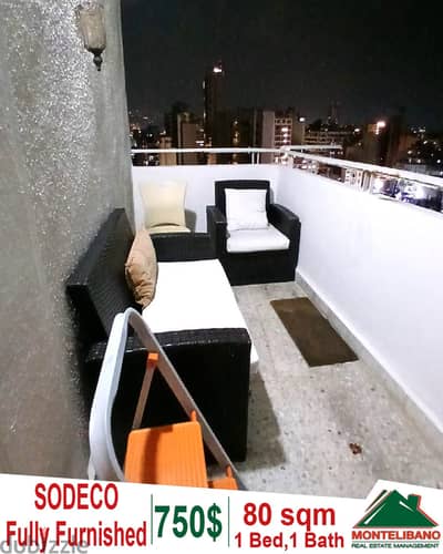 Fully Furnished 80 sqm Apartment for rent in Sodeco with city view !!!