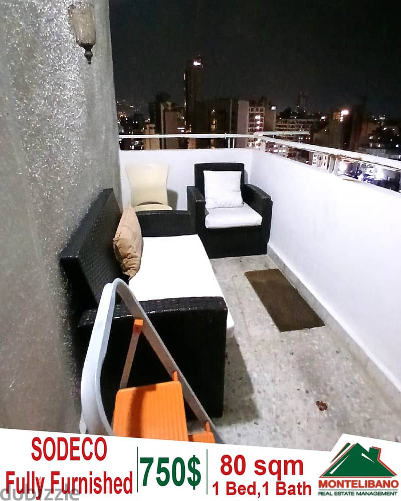 Fully Furnished 80 sqm Apartment for rent in Sodeco with city view !!! 0