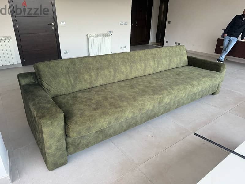 3 Meter Green Sofa 1