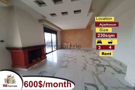 Ajaltoun 230m2 | Rent | Mountain View | High End | Classy Area | KH |