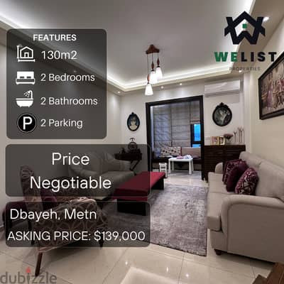 130sqm Apartment for Sale in Dbayeh  REF: EA25FSD130139