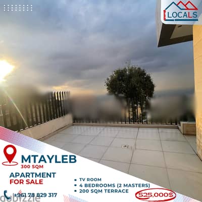 300 SQM Apartment For Sale in Mtayleb