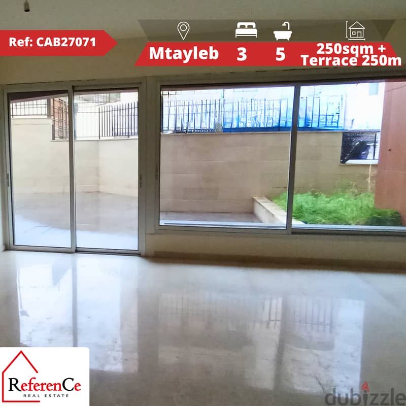 Apartment with terrace for sale in mtayleb شقة مع تراس للبيع في المطيل 0