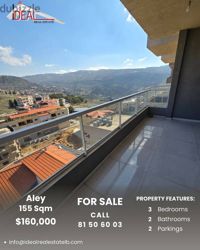 155 sqm  Apartment for sale in Aley Ain Hala REF#6008 0