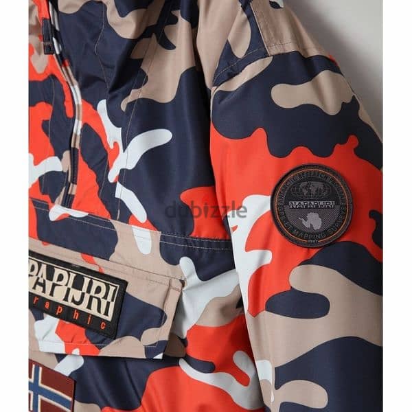 Napapijri Rainforest Orange Camo Jacket 6