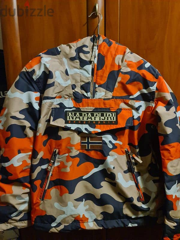 Napapijri Rainforest Orange Camo Jacket 10