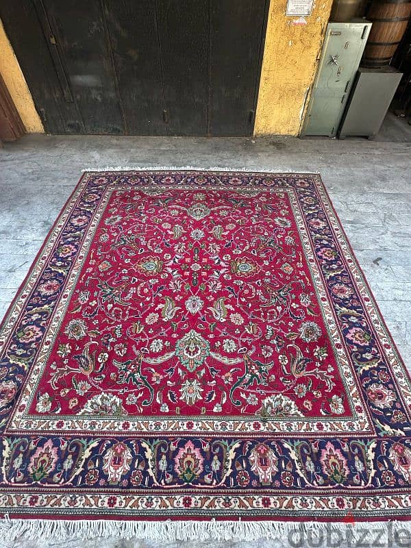 tabriz carpets 350cmx3mسجادة عجمية انتيك تبريز اللوان رائعة حالة ممتاز 1