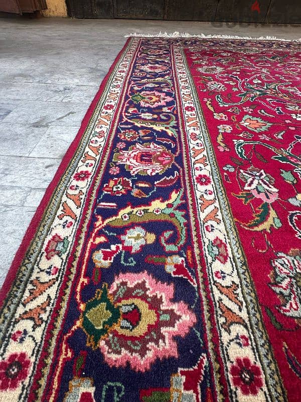 tabriz carpets 350cmx3mسجادة عجمية انتيك تبريز اللوان رائعة حالة ممتاز 6