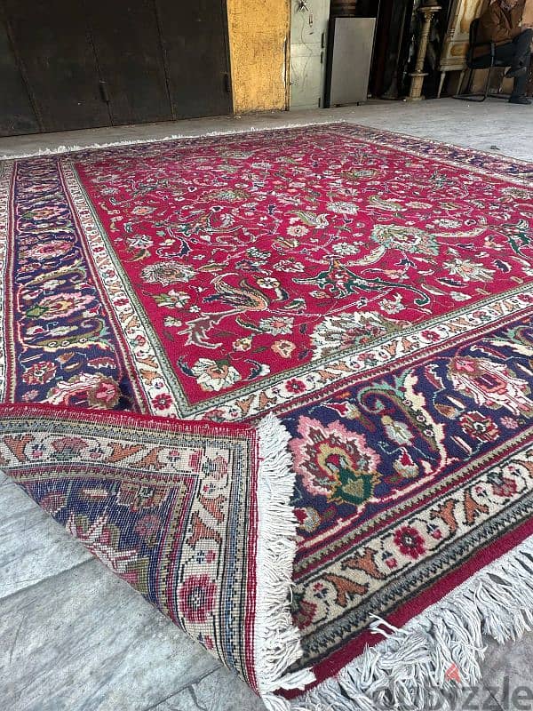 tabriz carpets 350cmx3mسجادة عجمية انتيك تبريز اللوان رائعة حالة ممتاز 7