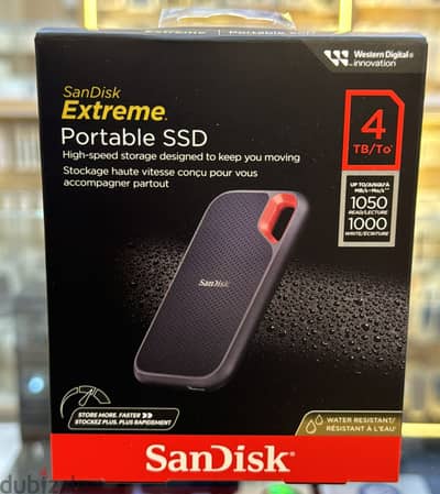 Sandisk extreme portable SSD 4tb up to 1050mb/s