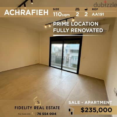 Apartment for sale in Achrafieh AA191 شقة للبيع في الأشرفية