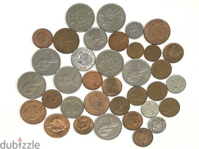 Collection of 36 Old English Coins