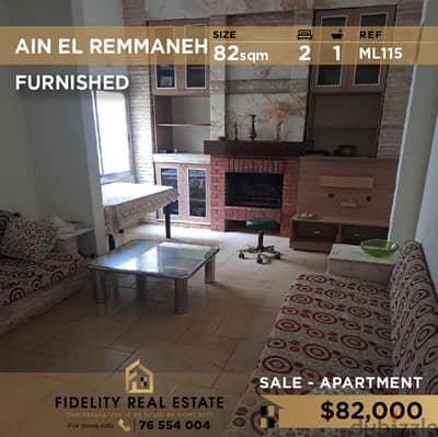 Apartment for sale in Ain El Remmaneh ML115 شقة للبيع في عين الرمانة