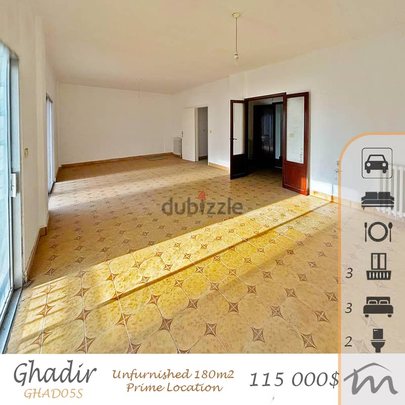 Ghadir | 638$/m² | 3 Bedrooms Apartment | 1 Minute from the Highway 0