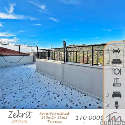 Zikrit | 160m² Duplex + 25m² Terrace | Excellent Building Status