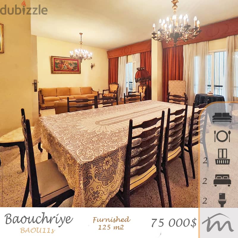 Baochriye | 600$/m² | 2 Bedrooms Apartment | 2 Balconies | Elevator 0