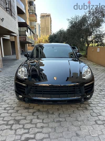 Porsche Macan S 2015 black on black (clean carfax-64000 miles)