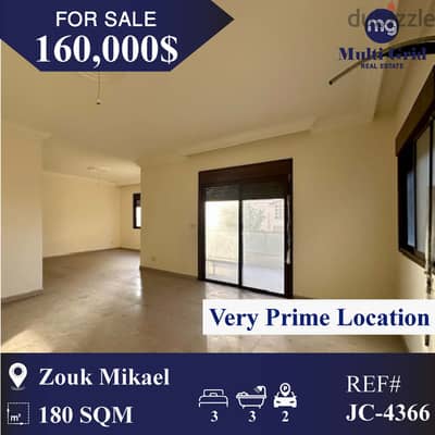 JC-4366 / Apartment for Sale in Zouk Mikael, شقة للبيع في زوق مكايل