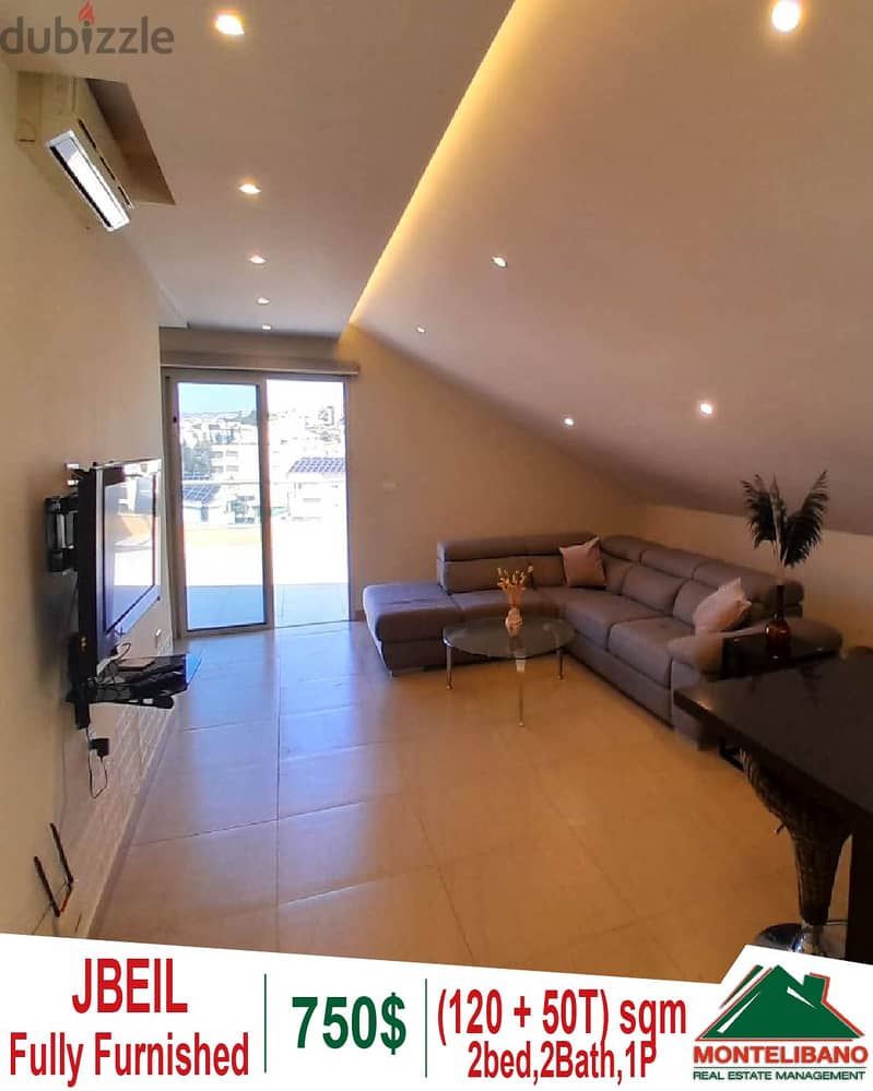 120 sqm apartment for rent in Jbeil!! 0