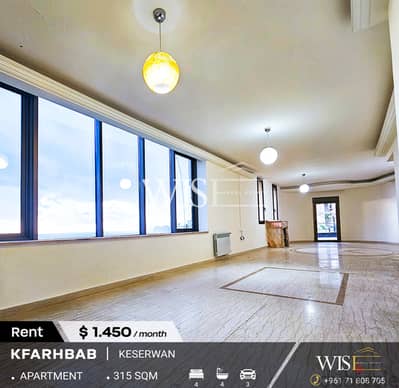 315 SQM Apartment for RENT in Kfarhbab!