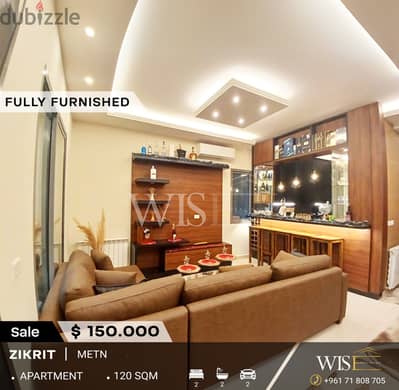  120 SQM fully furnished apartment for SALE in Zikrit!