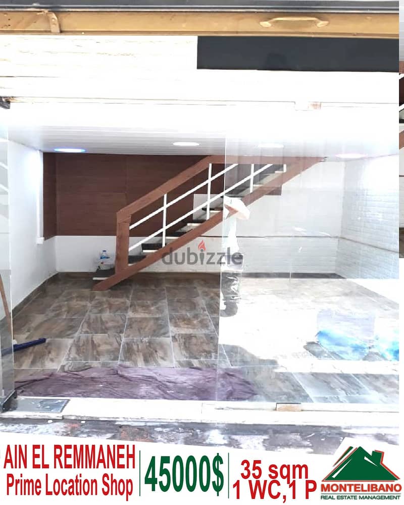 Prime Location 35 sqm Shop for sale in Ain El Remmaneh !! 0