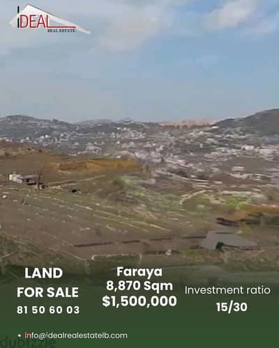 8,870 SQM Land for sale in Faraya REF#CD1129