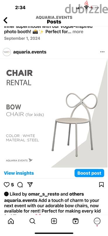 kids bow chair