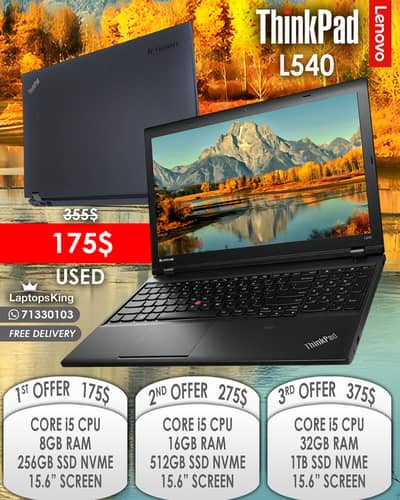 LENOVO THINKPAD L540 CORE i5 15.6" LAPTOP