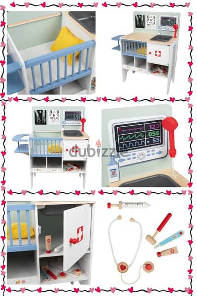 Children's clinic and vet 2in1 Playtive, made of real wood