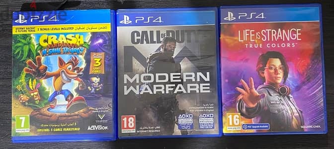 call of duty modern warfare, crash bandicoot, life is strange (new)