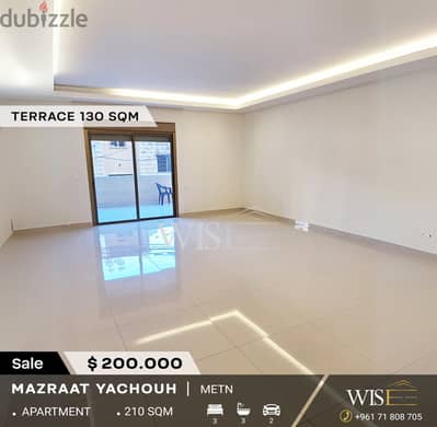  210 SQM Apartment wit terrace for SALE in Mazraat Yachouh !