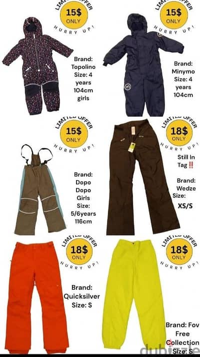 Premium Authentic Branded Second-Hand Ski Pants & Overalls for Sale!