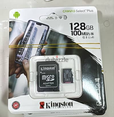 Kingston memory card with adapter 128gb 100mb/s