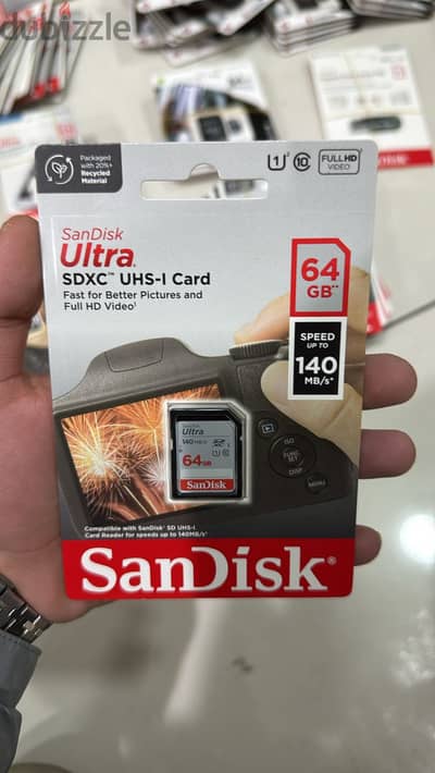 Sandisk ultra sdhc uhs-i card 64gb 140mb/s