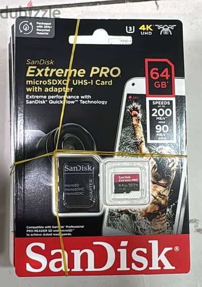 Sandisk Extreme pro microsdxc uhs-I card+ adapter 64gb 200mb/s Great